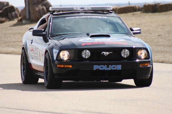 mustang police race car